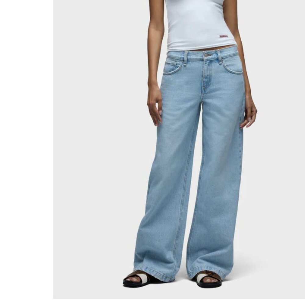 Hudson Jeans Rylee Low Rise Loose in Vintage Day blue 90s faded